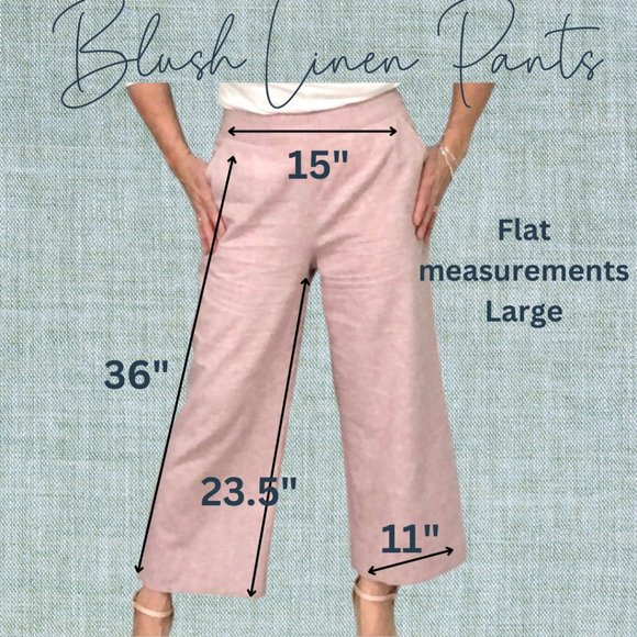 Wide Leg Pants | Blush Linen - Picture 9 of 13